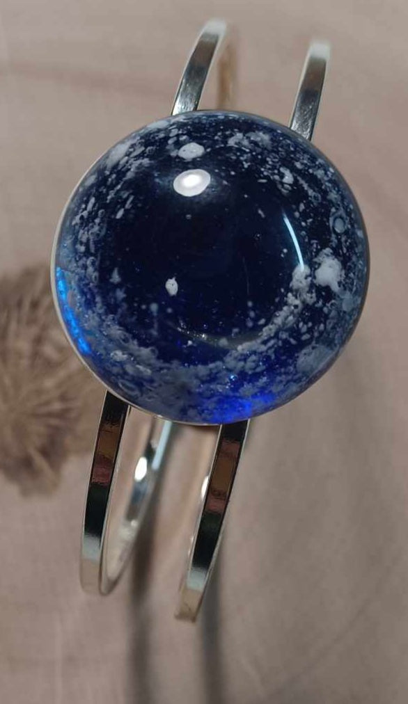 Silver Ash Bangle Bracelet