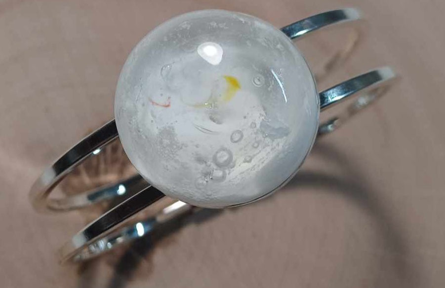 Silver Ash Bangle Bracelet