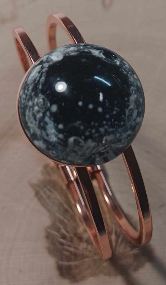 Rose Gold Ash Bangle Bracelet