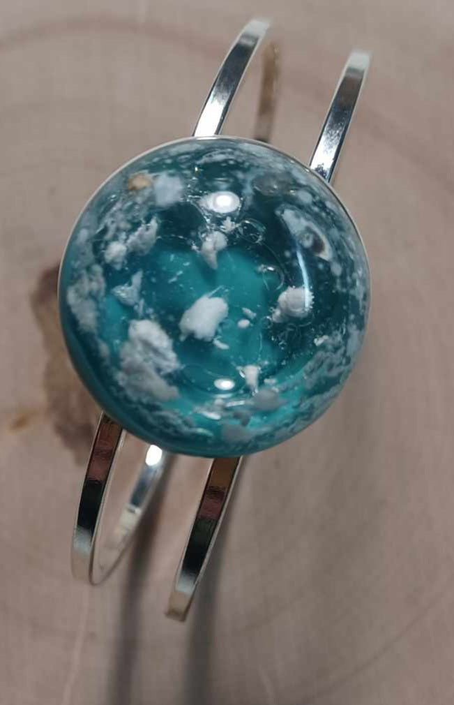 Silver Ash Bangle Bracelet