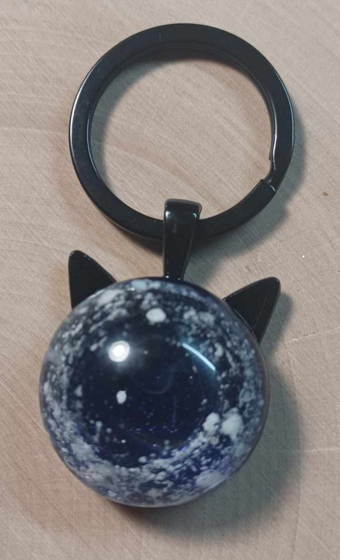 Black Cat Ash Keychain