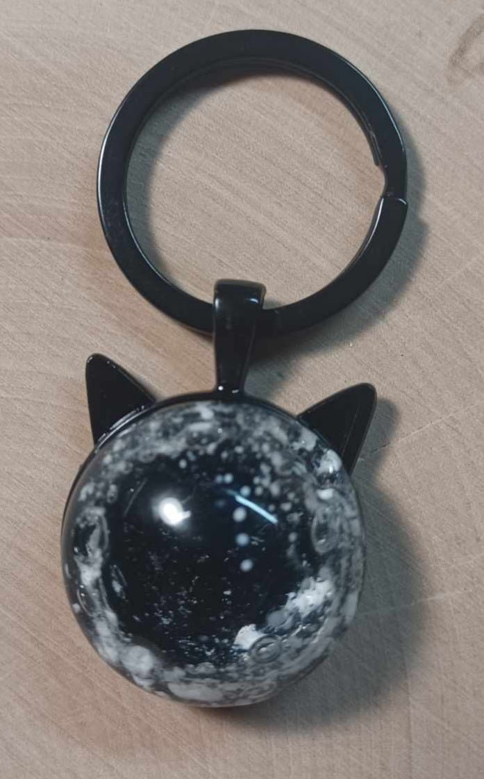 Black Cat Ash Keychain