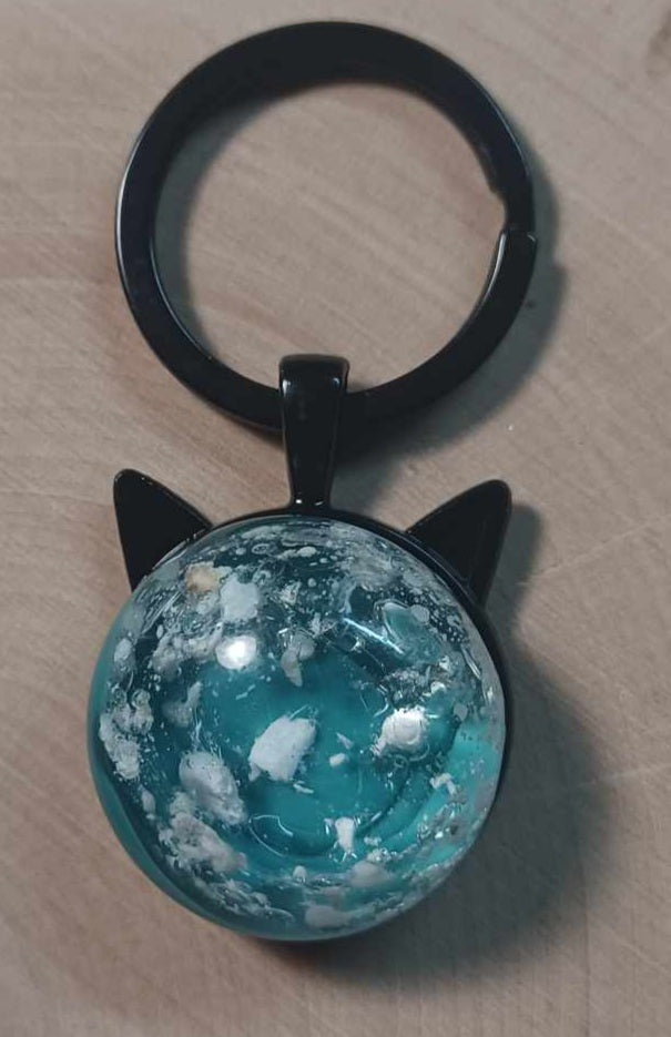 Black Cat Ash Keychain